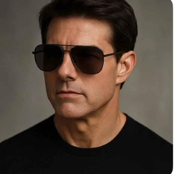 Tumi Black Unisex Pilot Aviator Sunglasses CLASSIC! display picture 1